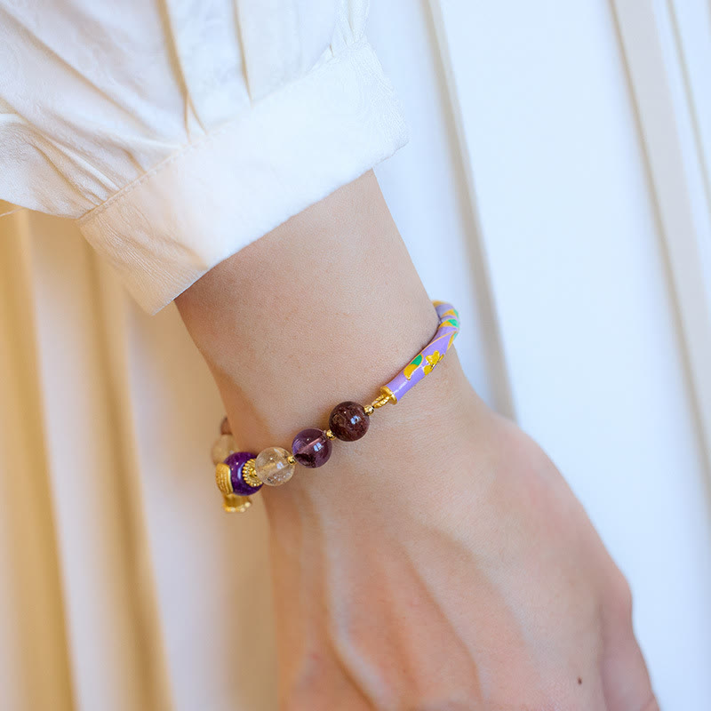8 mm lila Phantom-Jade-Amethyst-Armband für Weisheit