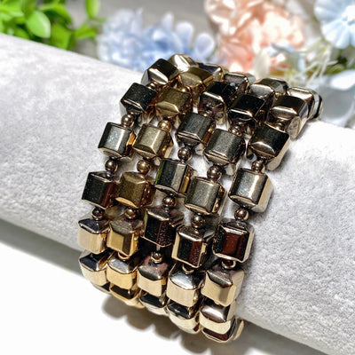 8 mm Pyrit-Armband zur spirituellen Heilung zum Schutz