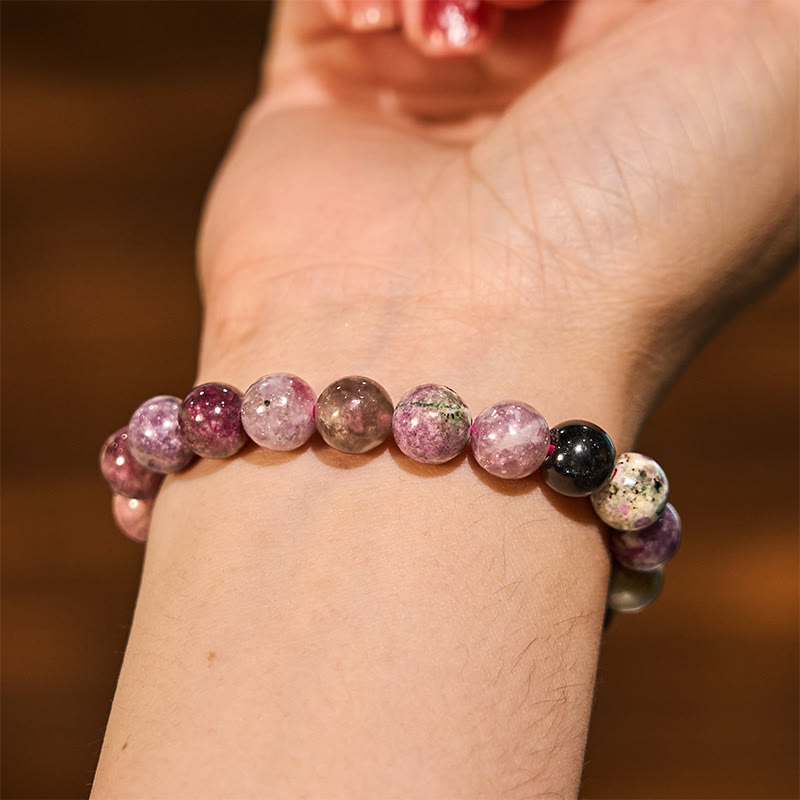 8 mm Regenbogen-Turmalin-Armband mit positivem spirituellem Charakter