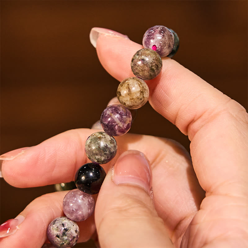 8 mm Regenbogen-Turmalin-Armband mit positivem spirituellem Charakter