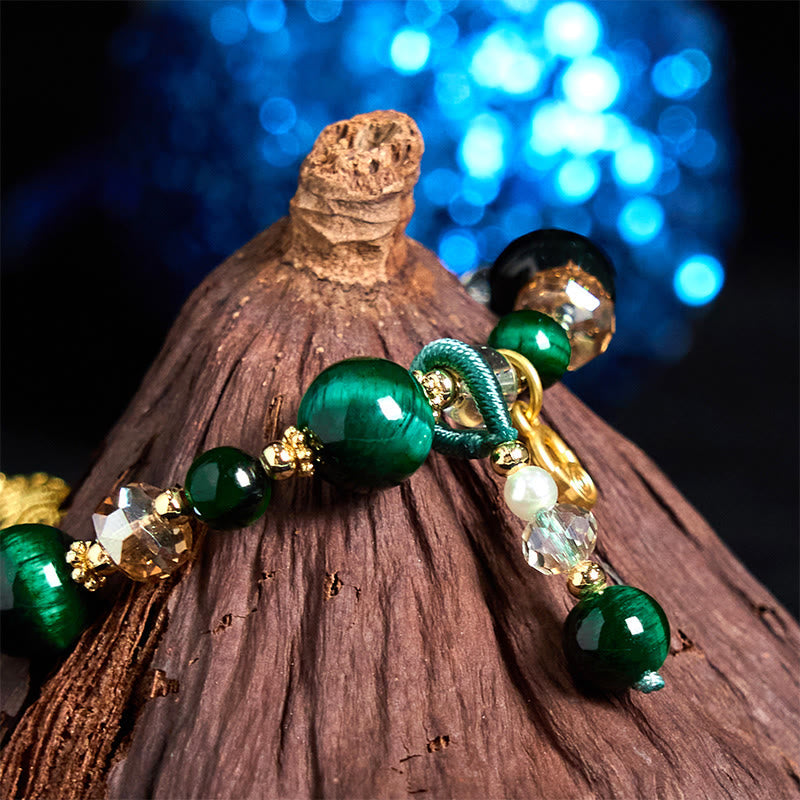 8 mm rotes und grünes Tigerauge-Energieausgleichsarmband