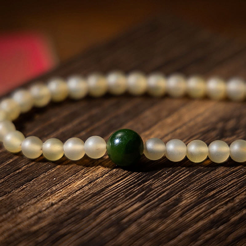 8 mm großes Schafshorn-Armband mit chinesischem Sternzeichen für Reichtum und Schutz