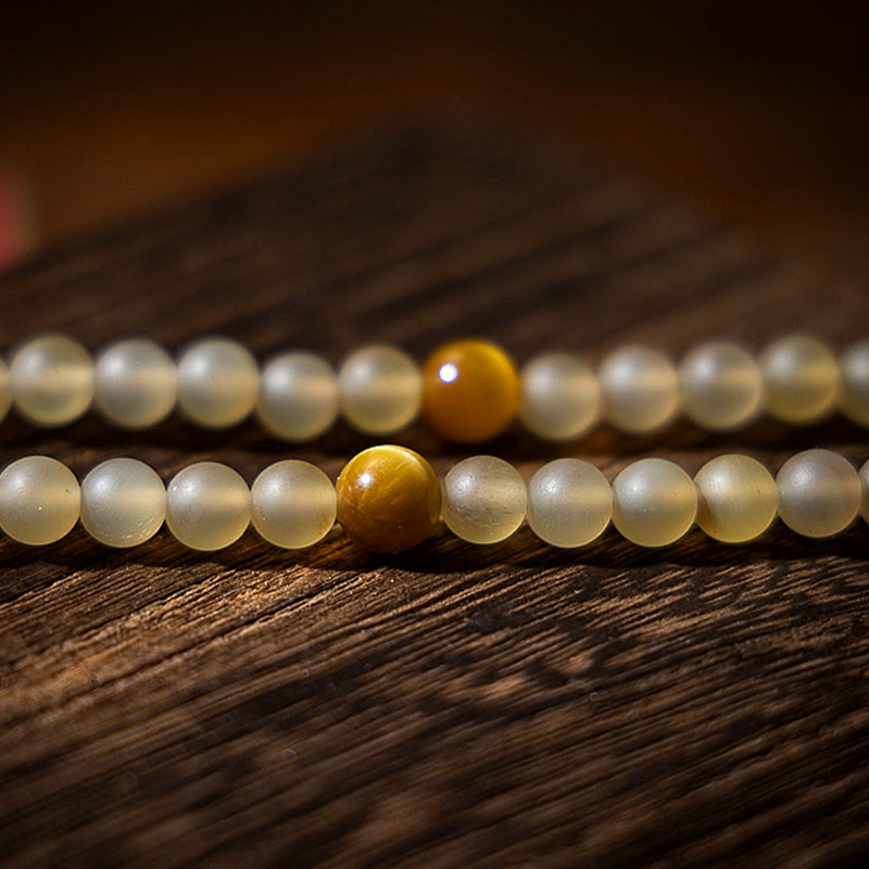 8 mm großes Schafshorn-Armband mit chinesischem Sternzeichen für Reichtum und Schutz