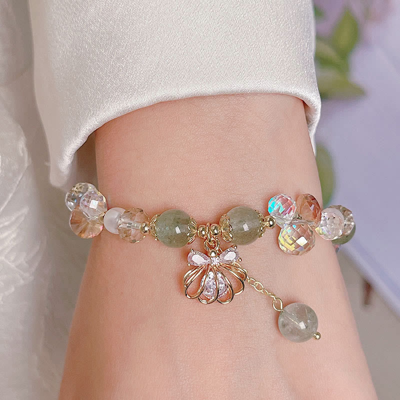 8 mm Erdbeerquarz-Perlenarmband für Heilung und Liebe