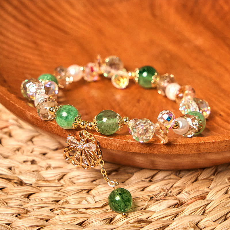 8 mm Erdbeerquarz-Perlenarmband für Heilung und Liebe
