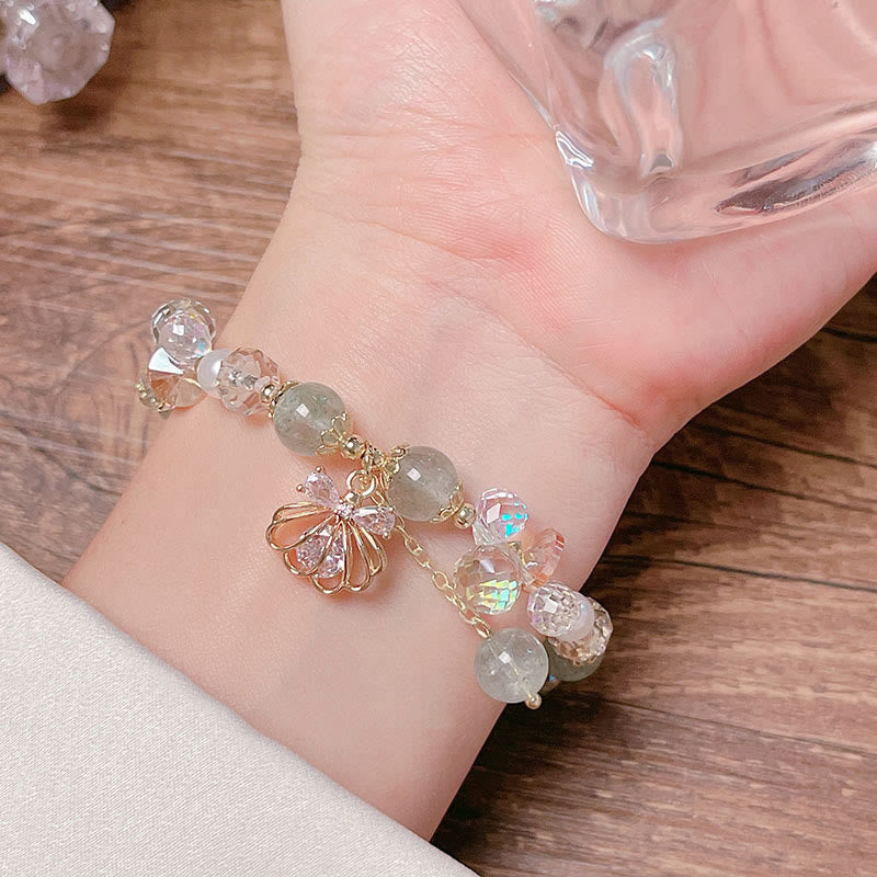 8 mm Erdbeerquarz-Perlenarmband für Heilung und Liebe
