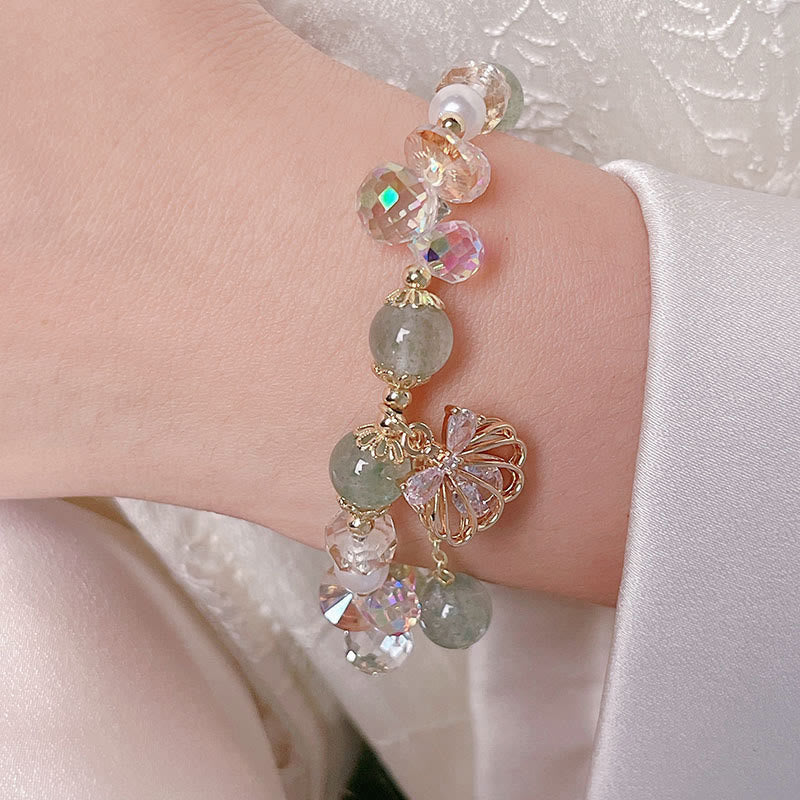 8 mm Erdbeerquarz-Perlenarmband für Heilung und Liebe