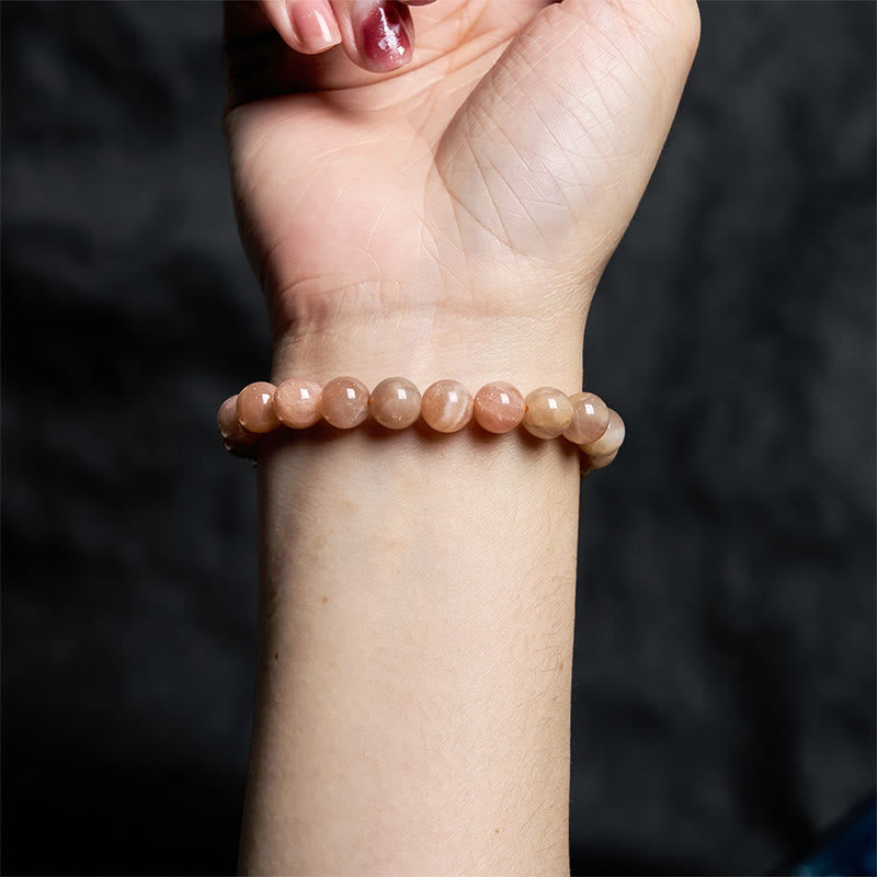 8 mm Sonnenstein-Armband mit positiver spiritueller Heilung