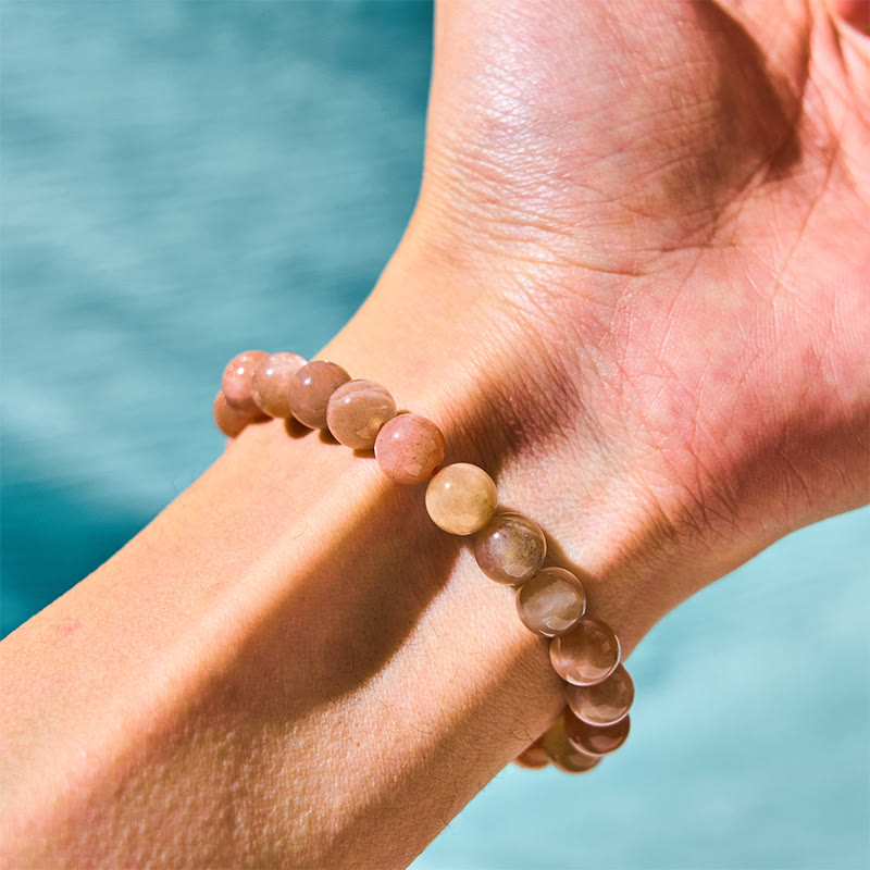 8 mm Sonnenstein-Armband mit positiver spiritueller Heilung