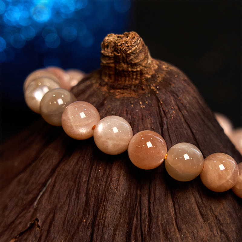 8 mm spirituelles Sonnensteinarmband für positive Energie und Reichtum