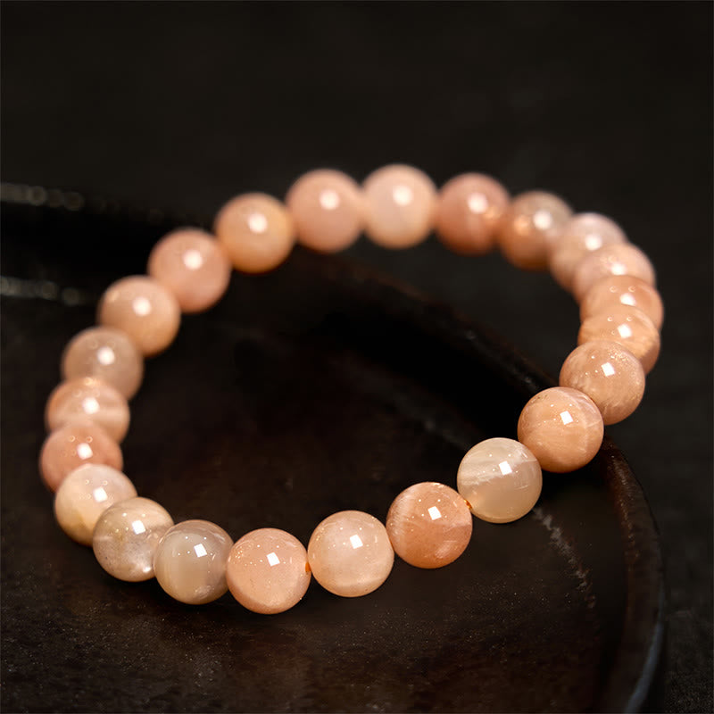 8 mm spirituelles Sonnensteinarmband für positive Energie und Reichtum