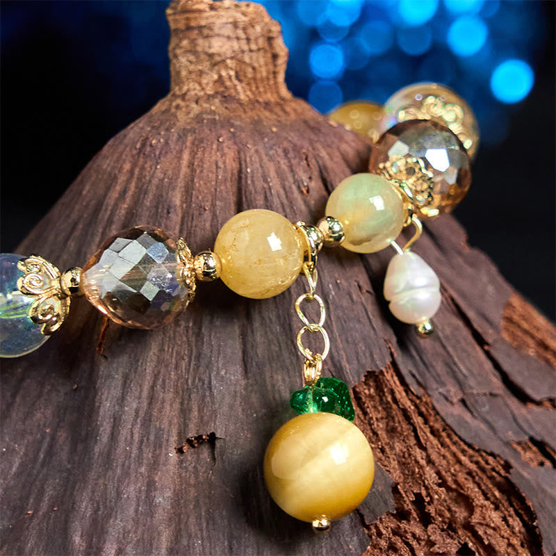 8 mm Tigerauge-Mutarmband für Damen