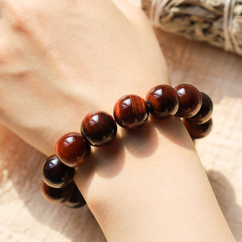 8 mm Tigerauge-Heilarmband für Stärke und Schutz