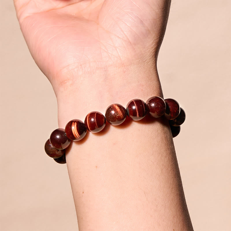 8 mm Tigerauge-Heilarmband für Stärke und Schutz