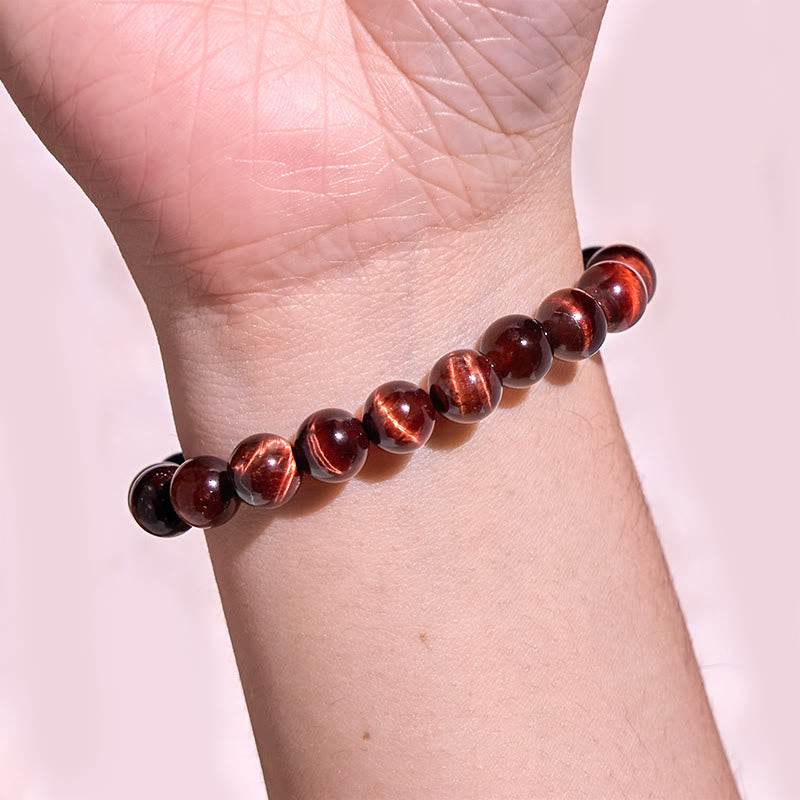 8 mm Tigerauge-Heilarmband für Stärke und Schutz