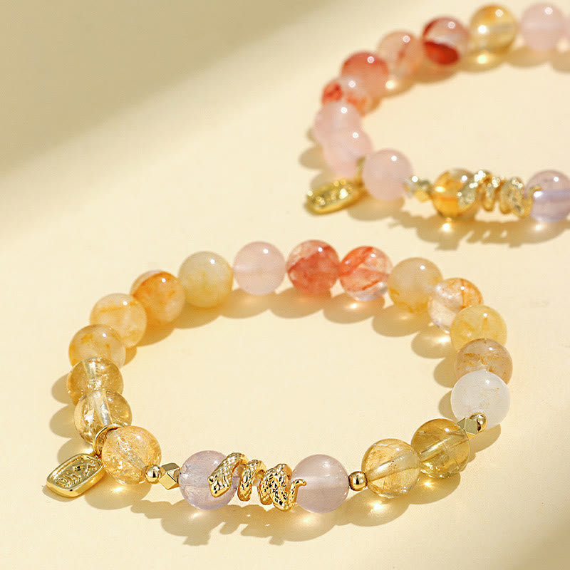 8 mm großes Glücksarmband aus verschiedenen Kristallen mit Amethyst für Gleichgewicht