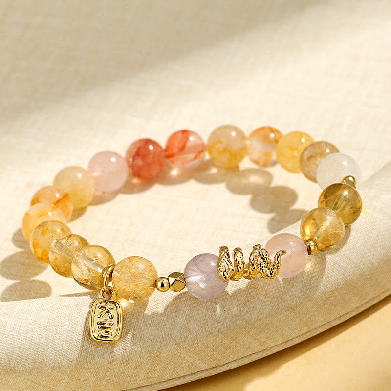 8 mm großes Glücksarmband aus verschiedenen Kristallen mit Amethyst für Gleichgewicht