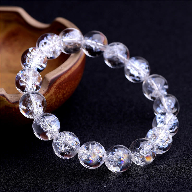 8 mm weißes Kristall-Schutz-Heilarmband