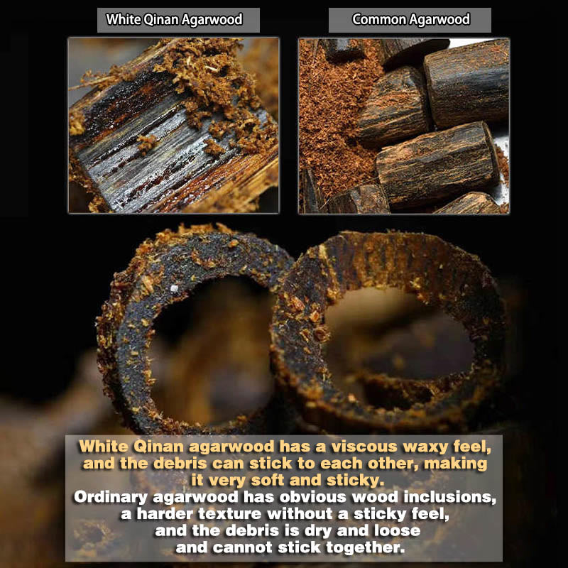 8 mm weißes Mala-Armband aus Qinan-Adlerholzholz für Frieden und Stärke