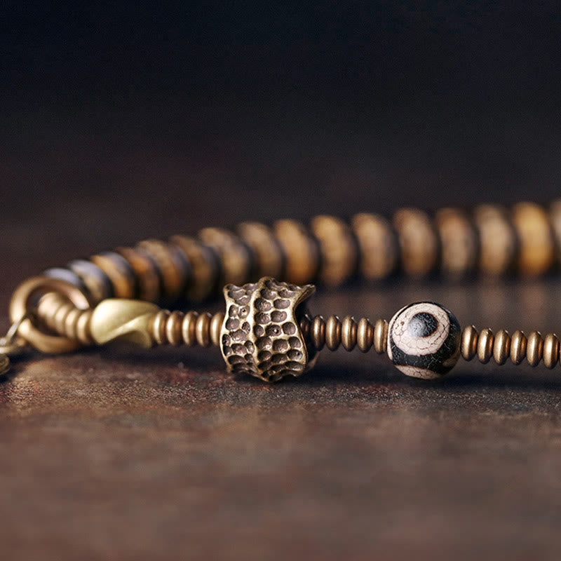 8 mm Yak-Knochen-Ebenholz-Stärke-Doppelwickelarmband