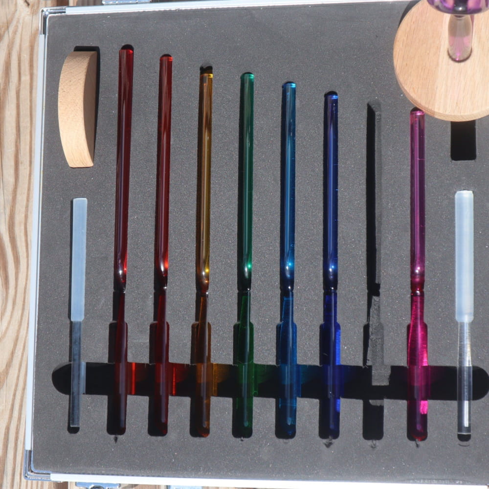 8pc Crystal Tuning Fork Set - CDEFGABC Notes Sound Healing - On sale