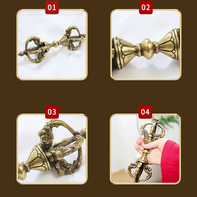 9,06 Zoll Kupfer Meditation Dorje Handgefertigt in Nepal