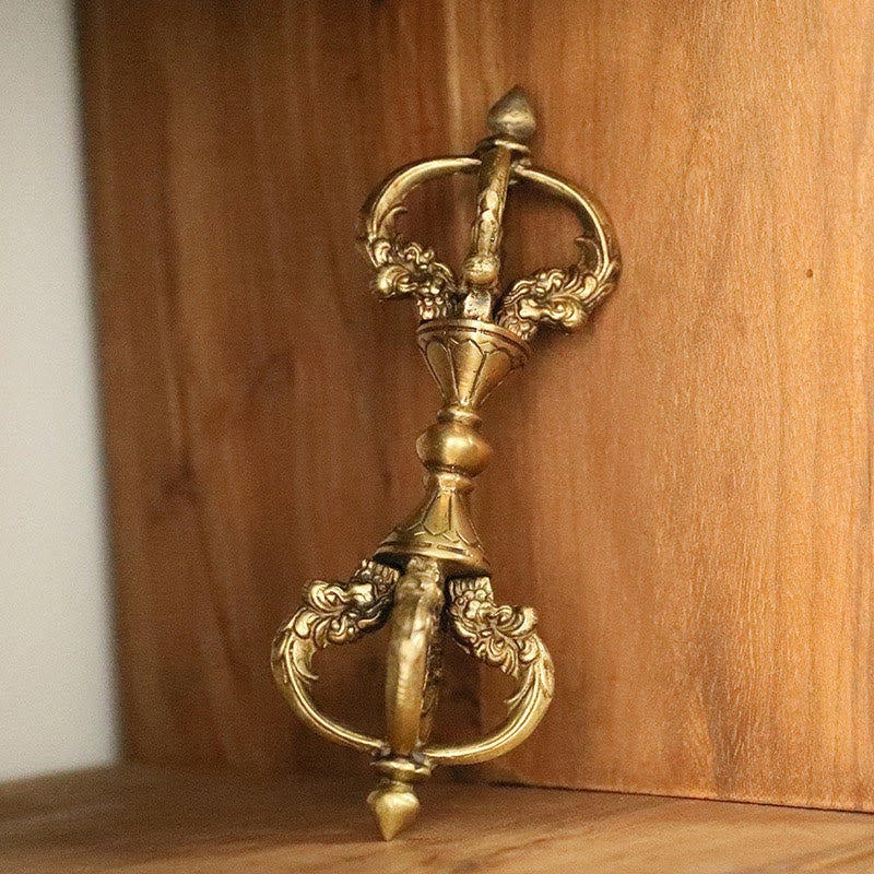 9,06 Zoll Kupfer Meditation Dorje Handgefertigt in Nepal