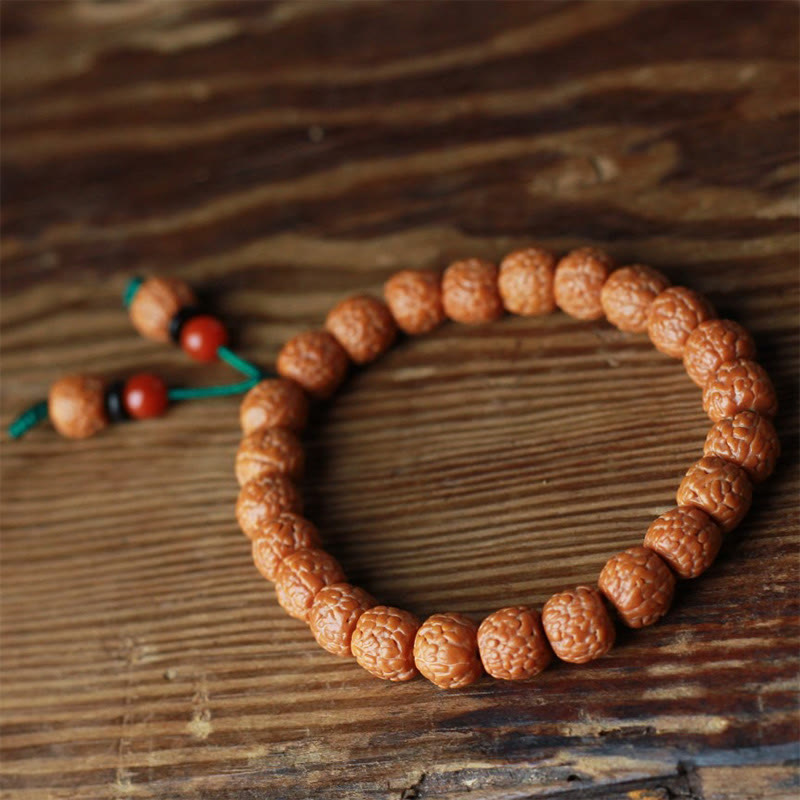 9–11 mm Achat Rudraksha Bodhi Seed Reichtumsarmband