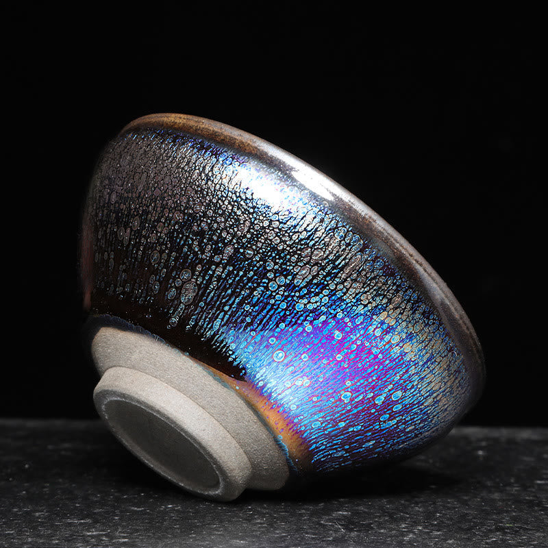9,2 cm blaue Jianzhan-Keramik-Teetasse für Zeremonien