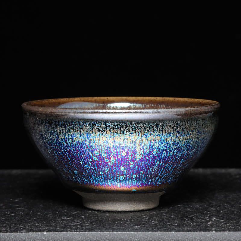 9,2 cm blaue Jianzhan-Keramik-Teetasse für Zeremonien