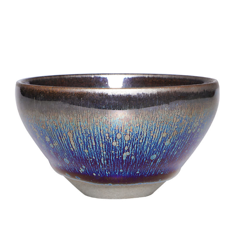 9,2 cm blaue Jianzhan-Keramik-Teetasse für Zeremonien