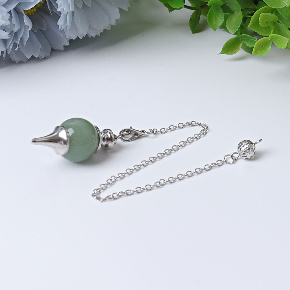 9" Round Crystal Healing Pendulum for Chakra Rituals