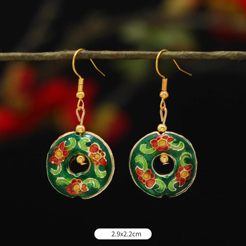 Alloy Copper Lotus Butterfly Drop Earrings for Spiritual Enlightenment