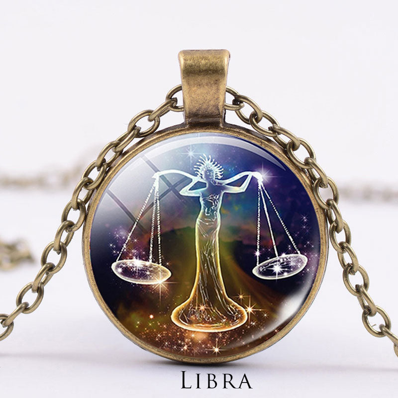 Titanium Steel Zodiac Necklace | 12 Constellations Protection
