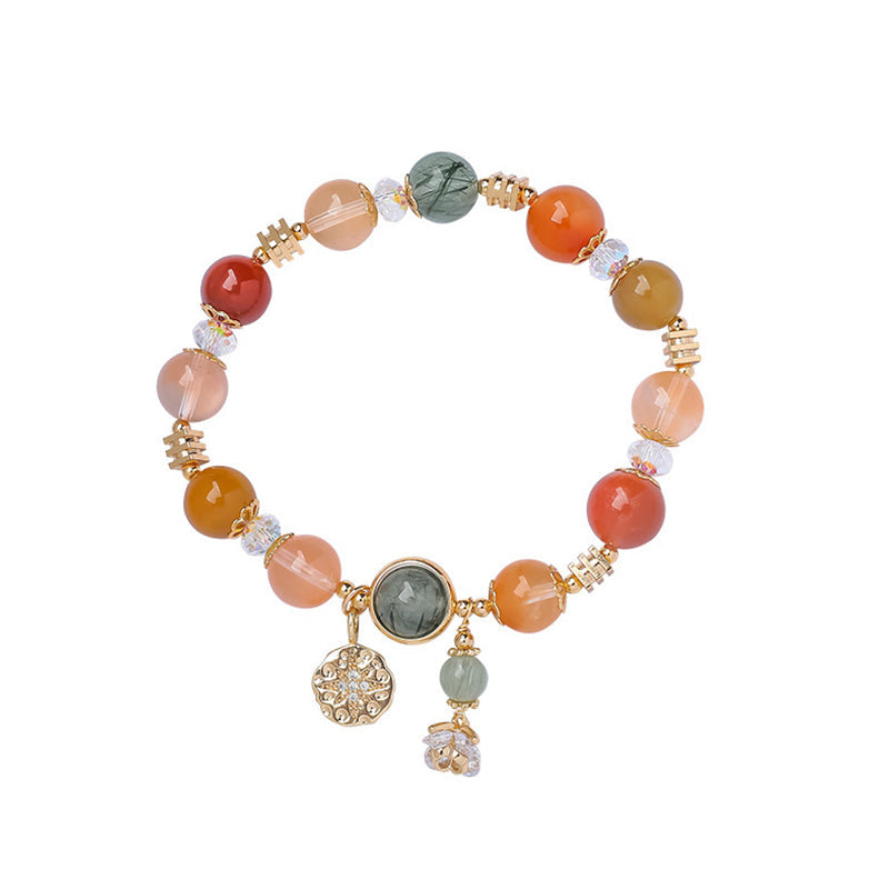 Rutilated Quartz Wealth Bracelet | Eight-Pointed Star Design