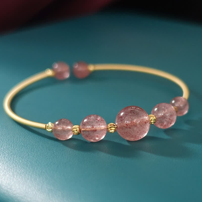 Strawberry Quartz Love Healing Bracelet | Premium Chain