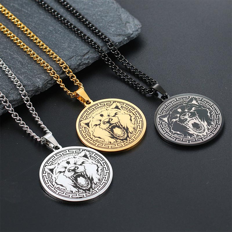 Titanium Steel Spiritual Protection Pendant Necklace Unisex
