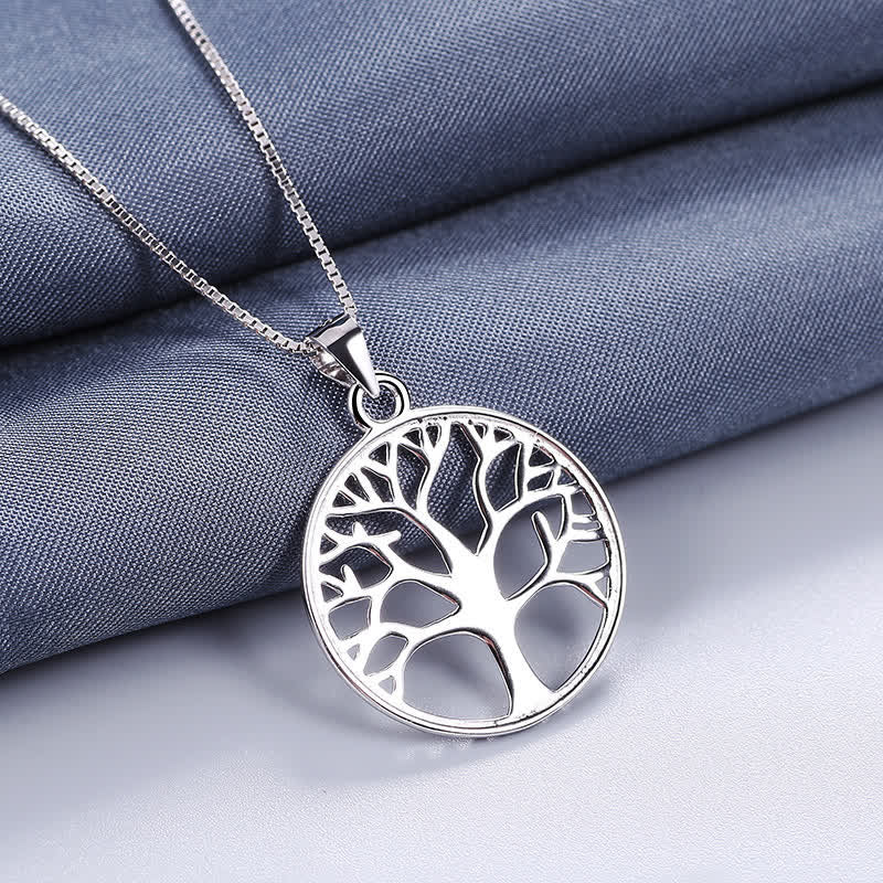 925 Sterling Silver Tree of Life Necklace for Protection & Calm