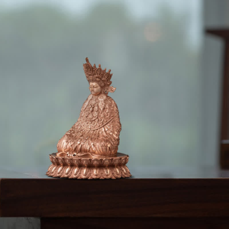 Copper Handmade Shakyamuni Buddha Statue 10cm Compassion