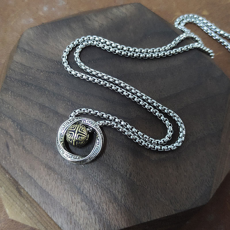 Kupferne Mobius-Glücksperlen-Halskette für Wohlstand