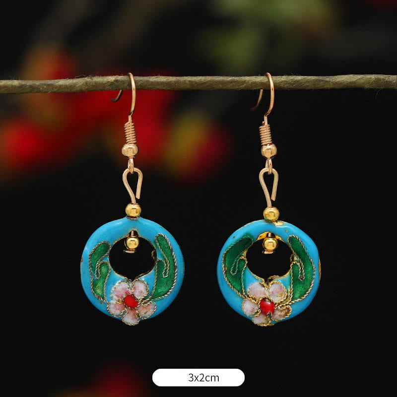 Alloy Copper Lotus Butterfly Drop Earrings for Spiritual Enlightenment