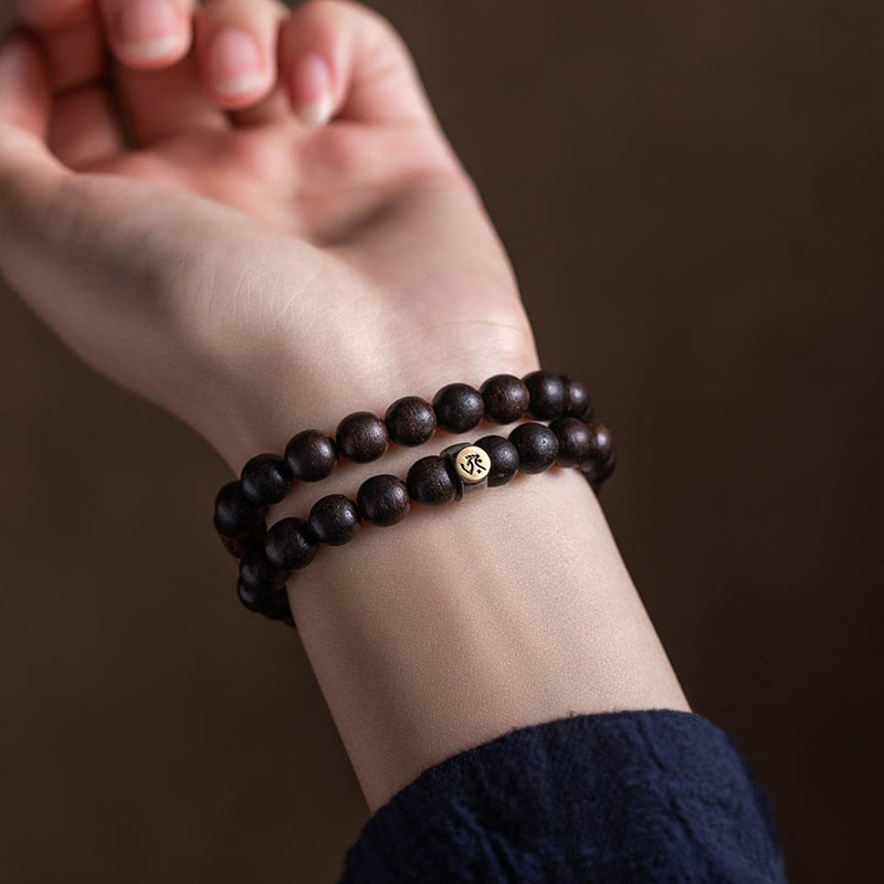 925 Silber Chinesisches Sternzeichen Armband mit Adlerholz &amp; Erdbeerquarz