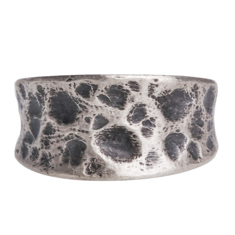 Verstellbarer Schutzring aus 925er Sterlingsilber mit Noppenstruktur
