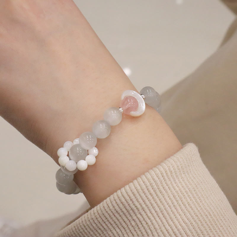 925 Sterling Silber Amethyst Halbmond Heilung Armband