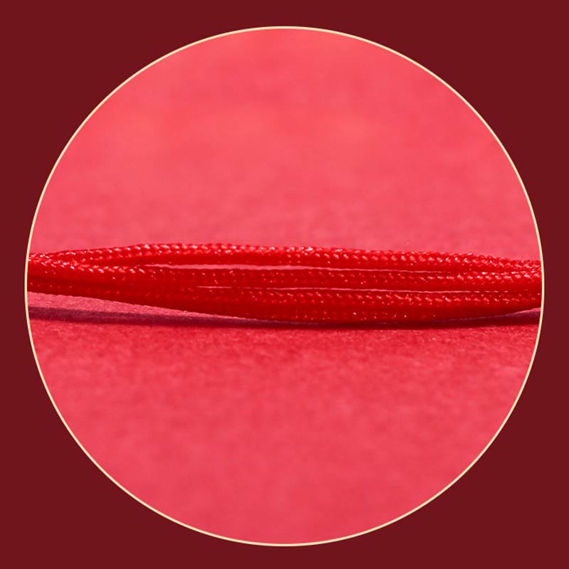 925 Sterling Silber Bambus Schutz Glück Rote Schnur Armband