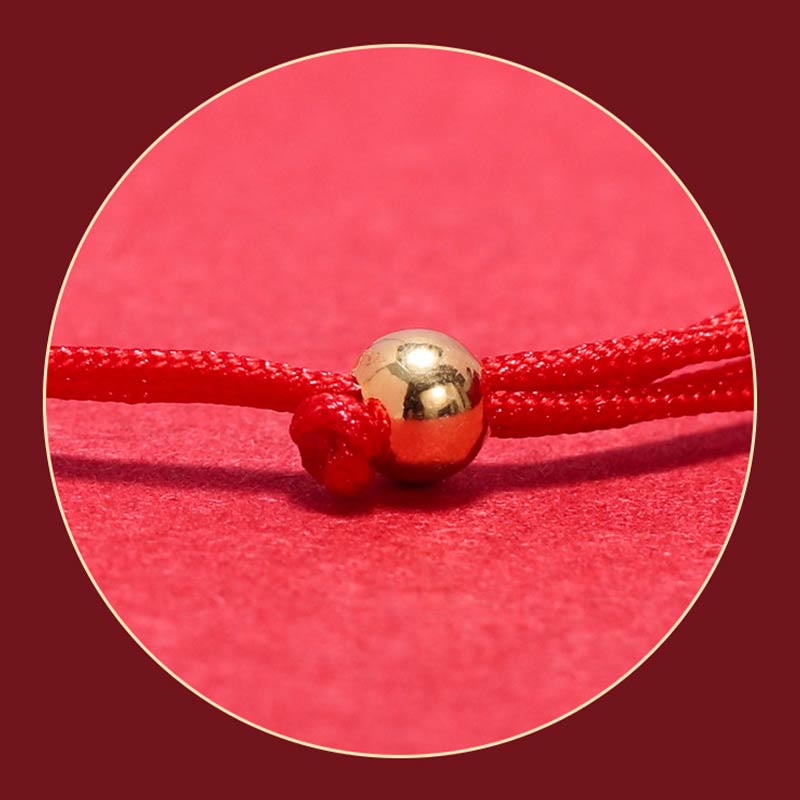 925 Sterling Silber Bambus Schutz Glück Rote Schnur Armband