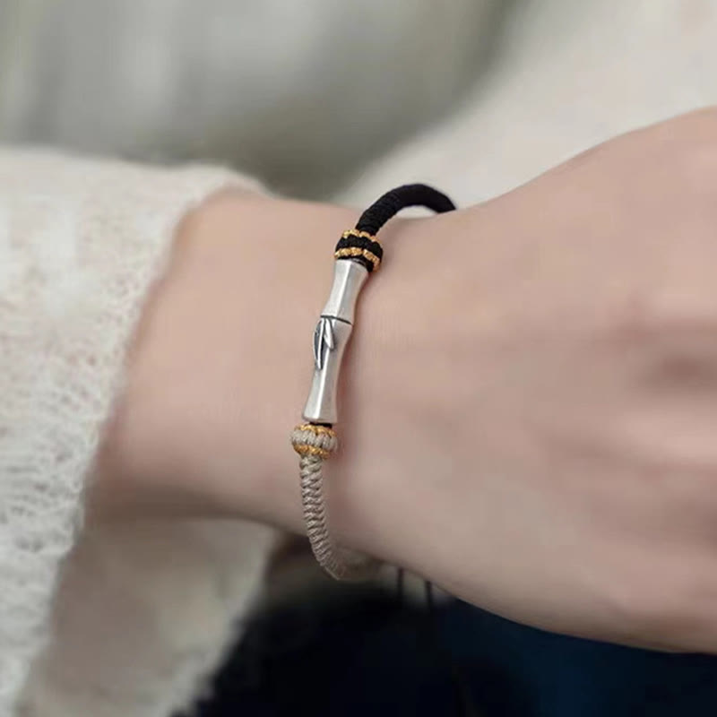 Spirituelles Schutzarmband aus Bambus aus 925er Sterlingsilber