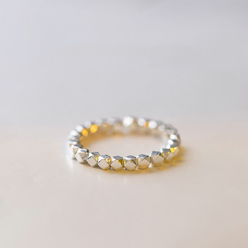 Segensring aus 925er Sterlingsilber mit Perlen für spirituellen Schutz
