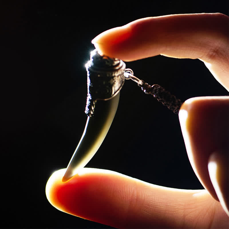 925 Sterling Silber Schwarzer Obsidian Stärke Halskette Anhänger