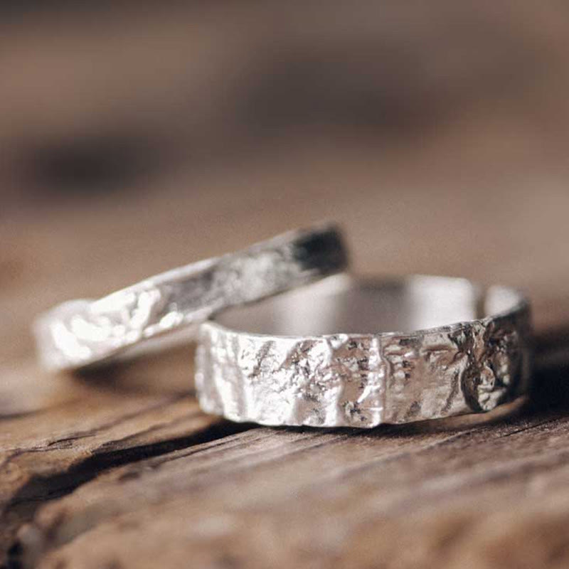 925 Sterling Silber Segenspaarring | Spiritueller Schutz